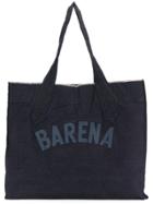 Barena Large Logo Shopper Tote Bag - Blue