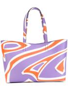 Emilio Pucci - Printed Shopper Tote - Women - Calf Leather - One Size, Pink/purple, Calf Leather