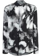 Saint Laurent Yves Collar Tie-dye Shirt - Grey