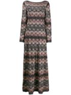 Missoni Zig Zag Patterned Maxi Dress - Grey