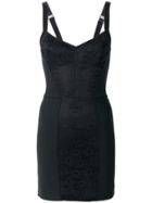Dolce & Gabbana Floral Bustier Dress - Black