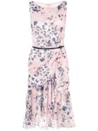 Marchesa Notte Floral Print Dress - Pink