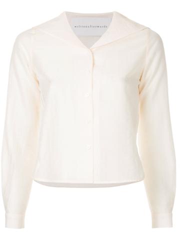 Writtenafterwards Embroidered Back Blouse - Nude & Neutrals