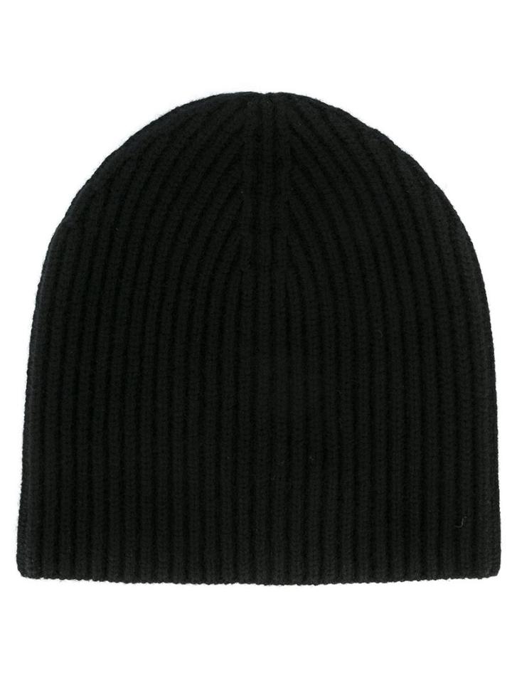 Joseph Ribbed Beanie, Women's, Black, Cashmere
