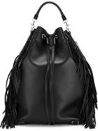Saint Laurent Large Emmanuelle Bucket Bag, Women's, Black, Leather