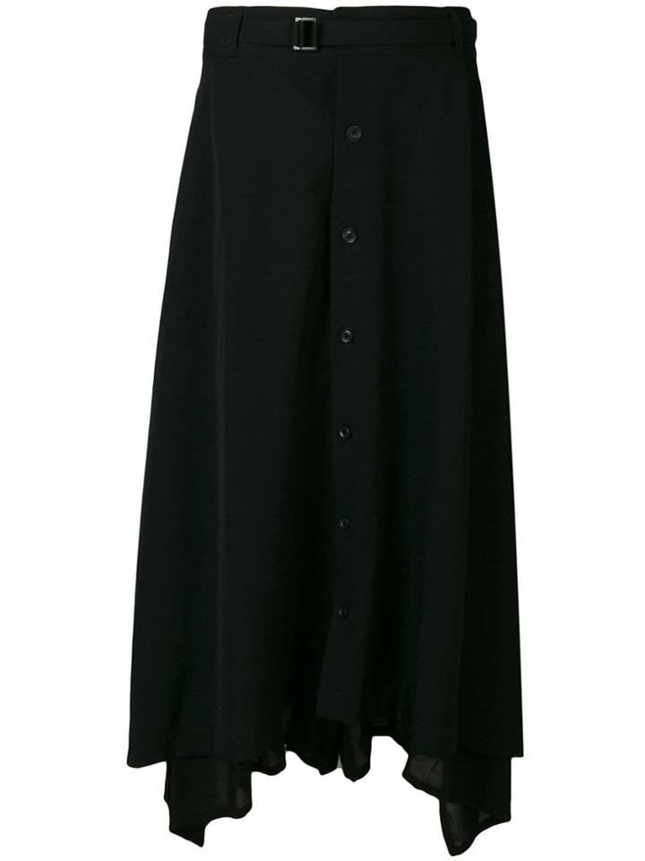 Yohji Yamamoto Buttoned Shirt Trousers - Black