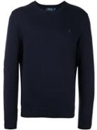 Polo Ralph Lauren Crew Neck Jumper, Men's, Size: Small, Blue, Cotton