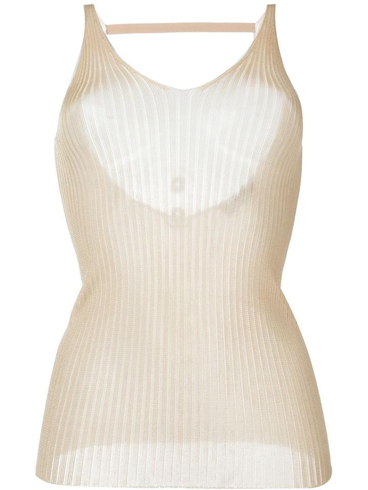 Msgm Rib Knit Tank Top