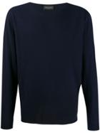 Roberto Collina Raw Finish Knit Top - Blue