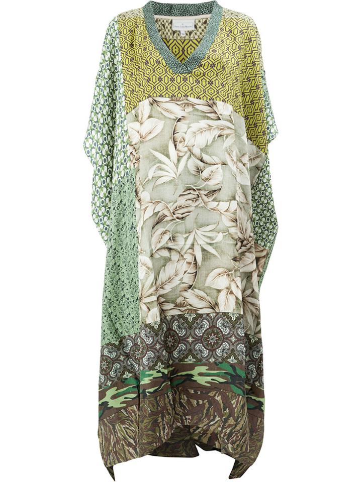 Pierre-louis Mascia Printed Kimono Dress - Green