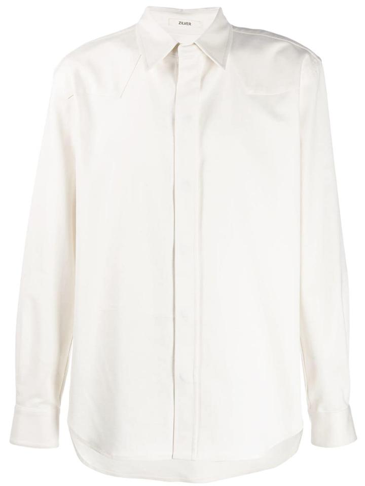 Zilver Concealed Fastening Shirt - White