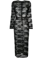 Dolce & Gabbana Lace Bodycon Dress - Black