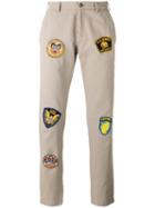 History Repeats Badge Patch Trousers, Men's, Size: 48, Nude/neutrals, Cotton