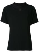 Eleventy Cut-out Round Neck T-shirt - Black