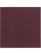 Burberry Monogram Motif Silk Pocket Square - Red