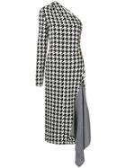 Off-white One Sleeved Fitted Dress - Black