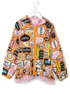 Fendi Kids - Graphic Faces Print Jacket - Kids - Cotton/polyamide/spandex/elastane - 6 Yrs, Yellow/orange