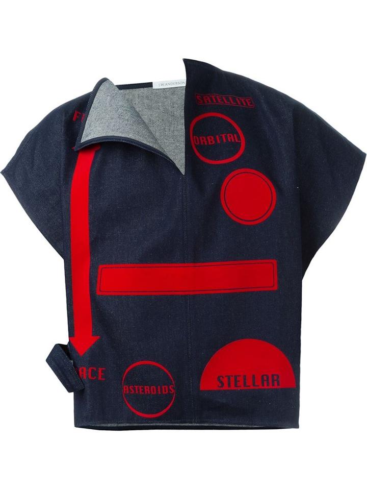 J.w.anderson Orbital Print Denim Top