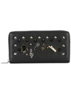 Dolce & Gabbana Badge And Stud Continental Wallet - Black
