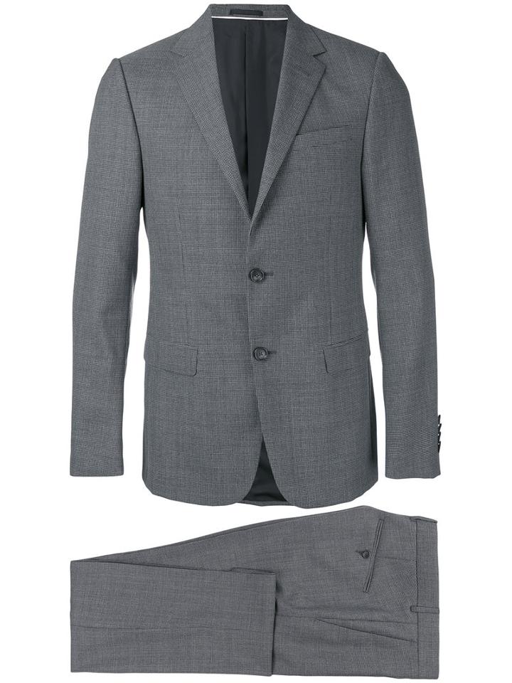 Z Zegna Notched Lapel Two-piece Suit, Men's, Size: 52, Grey, Wool/cupro/acetate/viscose