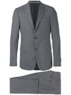 Z Zegna Notched Lapel Two-piece Suit, Men's, Size: 52, Grey, Wool/cupro/acetate/viscose