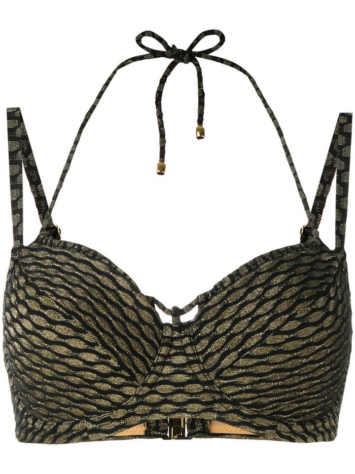 Marlies Dekkers - Holi Vintage Bikini Top - Women - Polyamide/spandex/elastane - 75d, Women's, Black, Polyamide/spandex/elastane