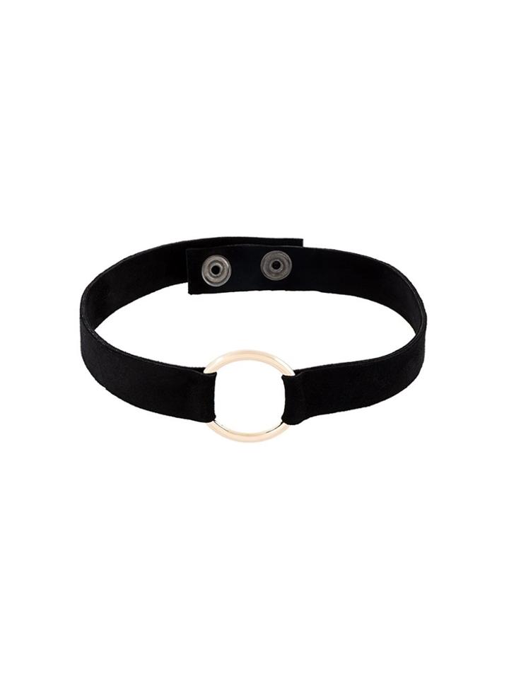 Manokhi Ring Detailing Choker - Black