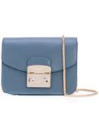Furla - 'metropolis' Mini Bag - Women - Calf Leather - One Size, Blue, Calf Leather