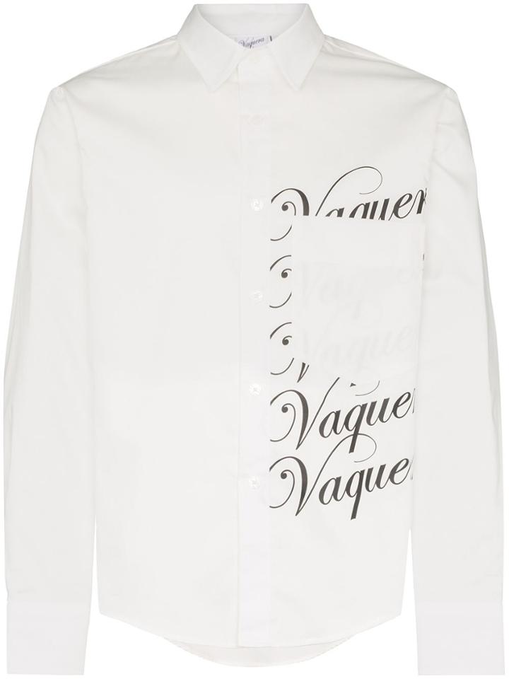 Vaquera Logo Detail Cotton Shirt - White