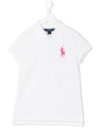 Ralph Lauren Kids Embroidered Logo Polo Shirt, Girl's, Size: 12 Yrs, White