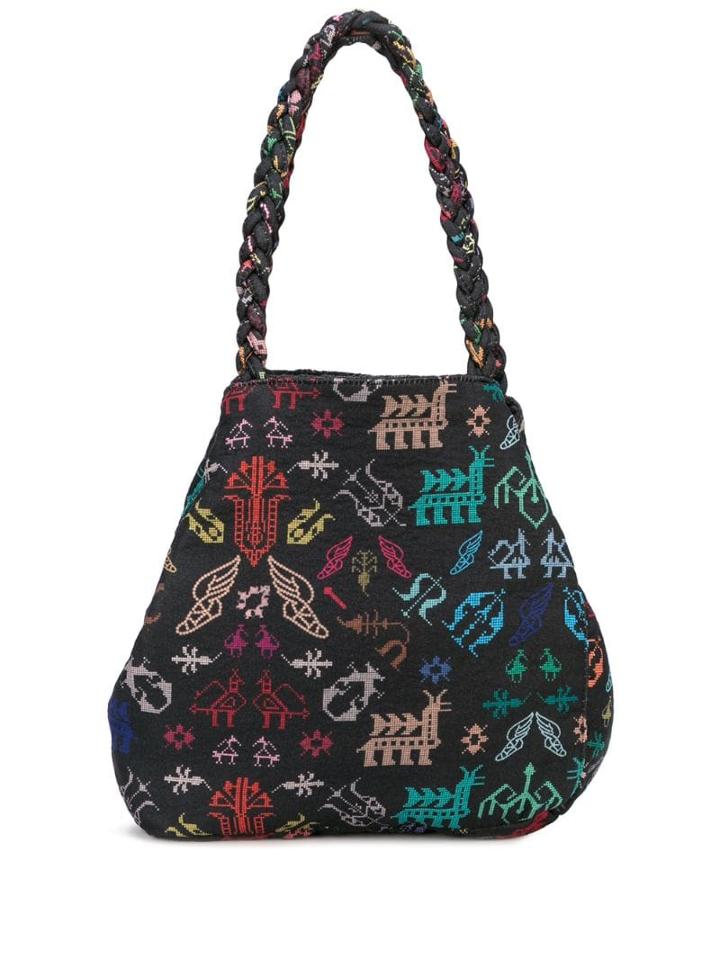 Ancient Greek Sandals Abundance Medium Shoulder Bag - Grey