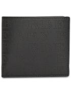 Burberry Perforated Logo Leather International Bifold Wallet - Black