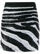 Amen Zebra Mini Skirt - Black