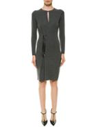 Tom Ford Zip Detail Dress, Women's, Size: Xs, Grey, Virgin Wool