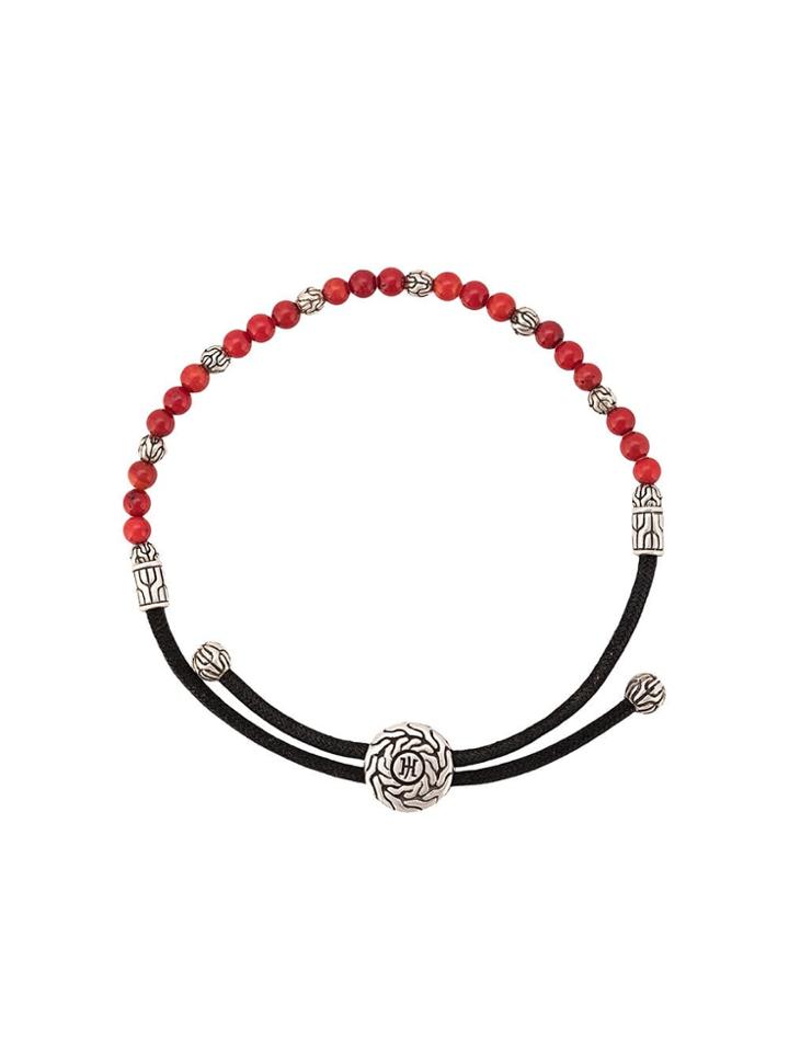 John Hardy Classic Chain Round Beads Bracelet - Red