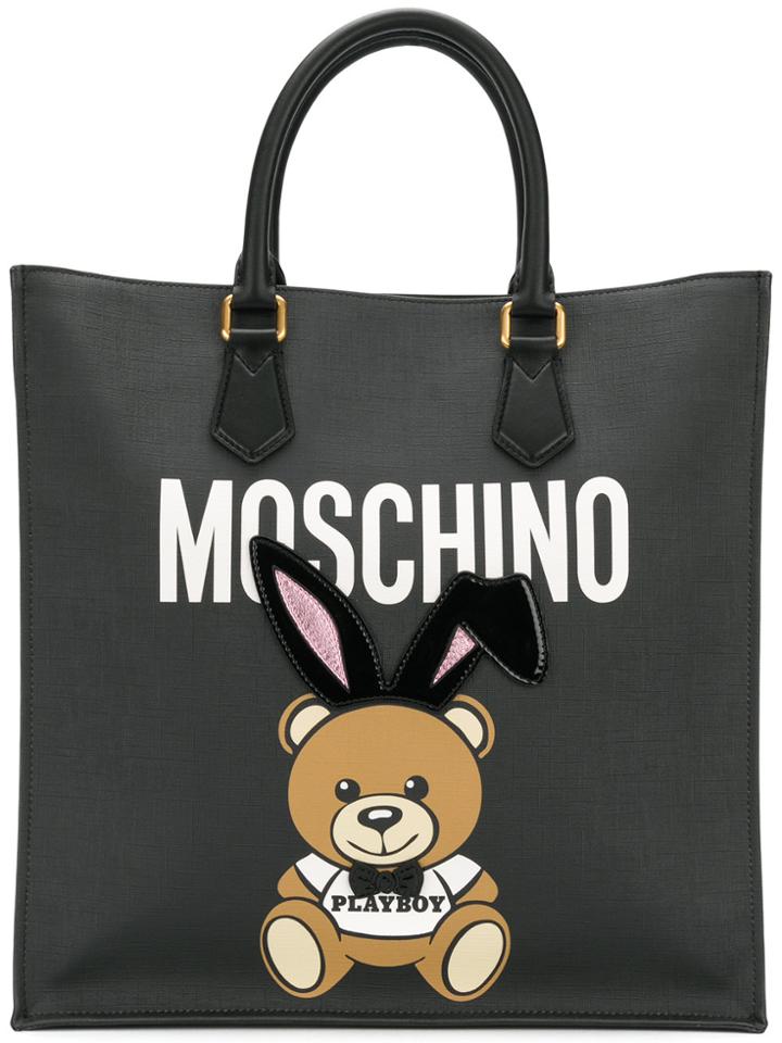 Moschino Playboy Ready To Bear Tote - Black