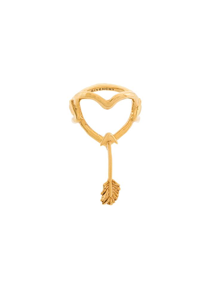 Givenchy Arrow Heart Ring - Metallic