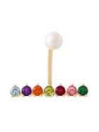 Delfina Delettrez Vein Earring, Women's, Metallic, 9kt Gold/topaz/pearls