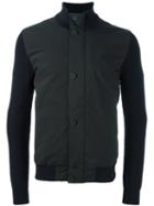 Z Zegna Button Down Bomber Jacket, Men's, Size: Medium, Black, Polyamide/polyester