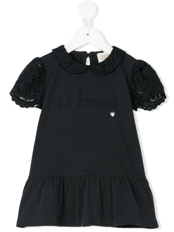 Armani Junior - Pleated Trim Blouse - Kids - Cotton/spandex/elastane - 5 Yrs, Blue
