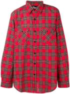 Les (art)ists Checked Logo Print Shirt - Red