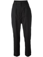 Mm6 Maison Margiela Tailored Cropped Trousers - Black