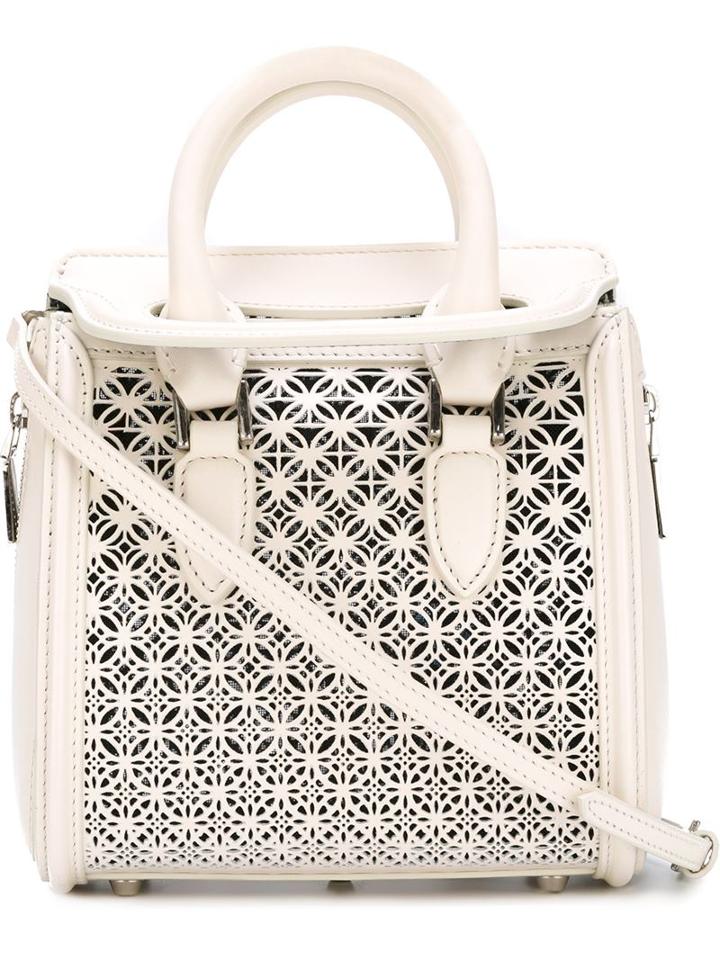 Alexander Mcqueen 'heroine' Laser Cut Tote