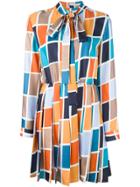 Msgm Pleated Skirt Dress - Multicolour