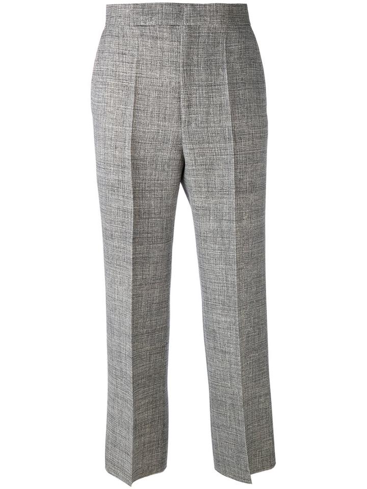 Céline - Tailored Cropped Trousers - Women - Silk/cotton/wool - 36, Women's, Black, Silk/cotton/wool