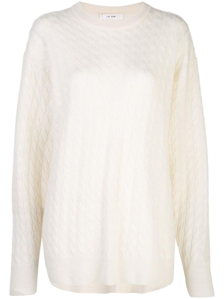 The Row Long Sleeve Knitted Jumper - White