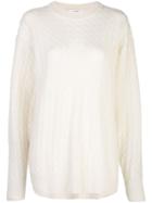 The Row Long Sleeve Knitted Jumper - White