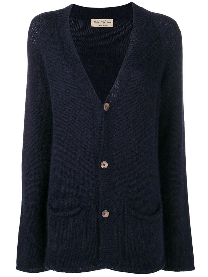 Ma'ry'ya V-neck Cardigan - Blue