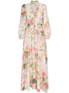 Zimmermann Heather Garden Floral Print Maxi Dress - Neutrals