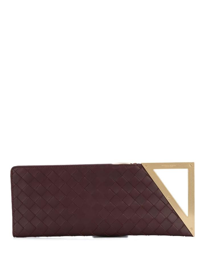 Bottega Veneta Small Bv Rim Clutch - Red